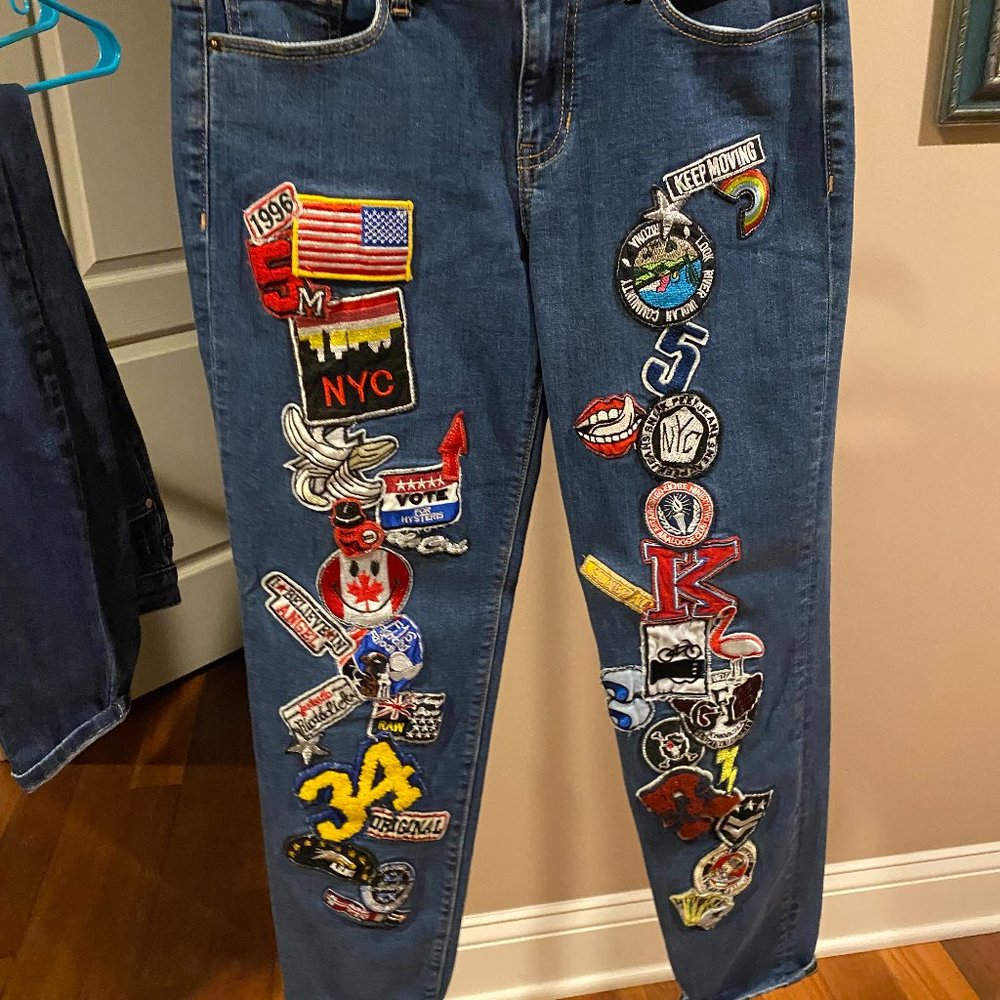 Sneak Peek Patched Jeans